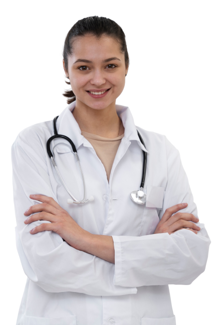 Médica de blanco